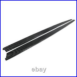 80 Carbon Fiber style Side Skirts Rocker Panel One-Piece Pre-drilling Universal
