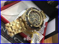 90112 Invicta Men 52mm Subaqua Quartz Stainless Steel Gold Plated Bracelet Watch