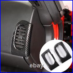 ABS Carbon Fiber Dashboard Interior Air Outlet Trim Set For Corvette C6 05-13 US