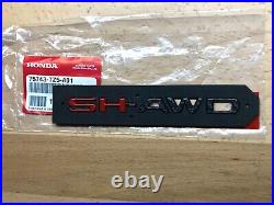 Acura MDX A-Spec Red & Black Carbon Fiber Effect Emblem Set x6 SH-AWD