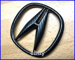 Acura TLX 15-17 Black Carbon Fiber Grille Emblem Genuine OEM Badge Front Logo