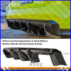 Add-On Real Carbon Fiber Rear Bumper Diffuser For 2021-23 BMW G80 M3 G82 G83 M4