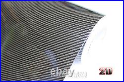 Air Free 2D 3D 4D 5D Black Carbon Fiber Whole Car Motor Wrap Vinyl Sticker AXUS