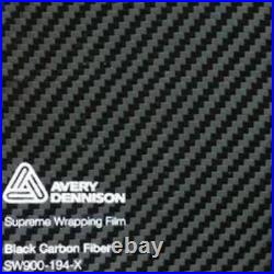 Avery Dennison SW900 Supreme Black Carbon Fiber Vinyl Car Wrap Film 194-X