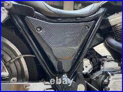 Black 100% Carbon Fiber FXR FXRS Side Covers for Harley 1340 FXRT Super Glide