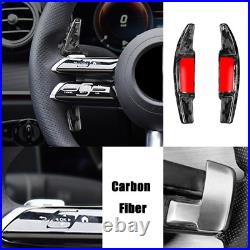 Black Carbon Fiber Car Steering Wheel Paddle Shifter For Mercedes Benz E S E260