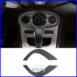 Black Carbon Fiber Full Interior Kit Cover Trim For Ford Fiesta 11-15 66Pcs
