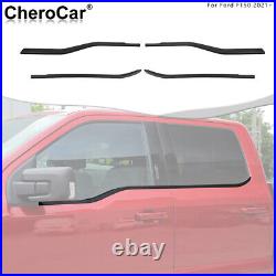 Black Carbon Fiber Window Sill Trims Strips for 2021 2022 Ford F150 Accessories