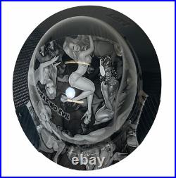 Black and White Naughty No Evil Lift DAX Fifty 50 Carbon Fiber Full Brim HardHat