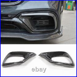 Brabus Carbon Fiber Front Bumper Vent Cover Trim For Benz W222 S63 S65 AMG 18-20