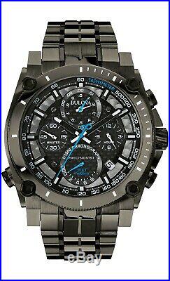 Bulova Men's Quartz Precisionist Chronograph Carbon Fiber 47mm Watch 98B229