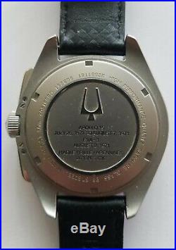 Bulova Special Edition Moon Apollo Lunar Pilot Chronograph Black Dial Men's