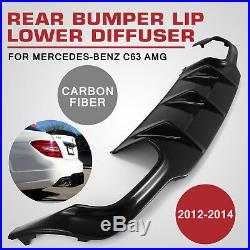 CE For 12-14 Mercedes-Benz C63 W204 AMG Big Fin Style Carbon Fiber Rear Bumper