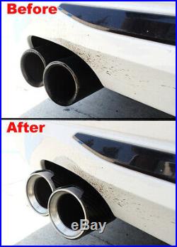 Car Carbon Fiber Exhaust Dual TWIN End Tips for BMW 63mm In 89MM Out Dual Pipes