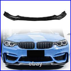 Car Front Bumper Lip Spoiler For 2015-20 BMW F80 M3 F82 F83 M4 Carbon Fiber Look