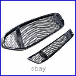 Car Front Bumper Upper+Lower Carbon Fiber Grille For Ford Mondeo Fusion 2013-16