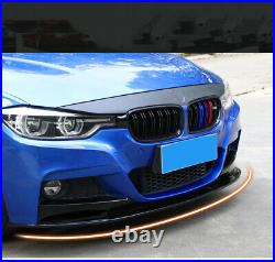 Carbon Black Front Bumper Cover Lip Spoiler For 2012-18 BMW F30 3 Series M Style