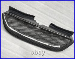 Carbon Fiber 1 Front Grill + 2 Fog Light Cover For Hyundai Genesis Coupe 2008-12