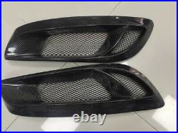 Carbon Fiber 1 Front Grill + 2 Fog Light Cover For Hyundai Genesis Coupe 2008-12