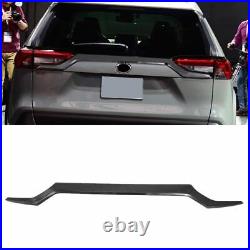 Carbon Fiber Black Rear Trunk Lid Decoration Trim 1pcs For Toyota RAV4 2019-2021