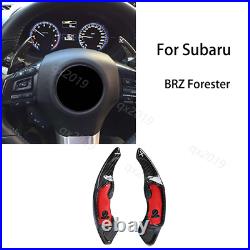 Carbon Fiber Black Steering Wheel Shift Paddle Trim For Subaru BRZ Forester GT86