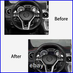 Carbon Fiber Black Steering Wheel Shifter Paddle For Benz AMG C E S CLA GLA CLS