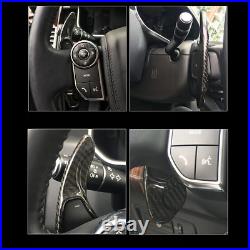 Carbon Fiber Black Steering Wheel Shifter Paddle Trim For Jaguar XF XE XJ F-PACE
