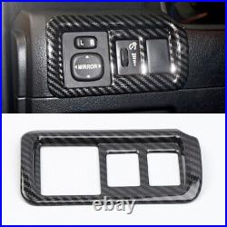 Carbon Fiber Black Whole Set Interior Cover Trim 21pcs For Toyota 4Runner 14-21