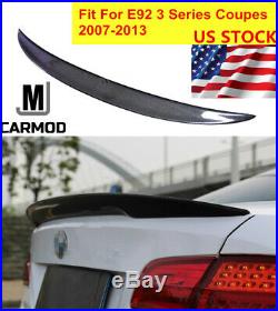 Carbon Fiber CF Rear Wing Trunk Lip Spoiler Fit For BMW E92 Coupe 328i 335i M3