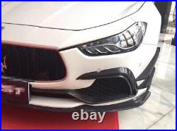 Carbon Fiber Car Front Splitter Bumper Spoiler Lips For Maserati Ghibli