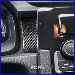 Carbon Fiber Car Interior Dashboard Console Trim Cover For Honda Civic 2016-2020