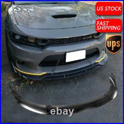 Carbon Fiber Fits 15-20 Dodge Charger SRT V2 Style Front Bumper Lip Splitter US