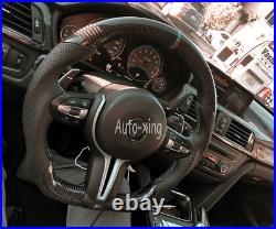 Carbon Fiber Flat Customized Steering Wheel for BMW M1 M2 M3 M4 F80 F30 F35 X6X5