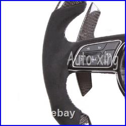 Carbon Fiber Flat Steering Wheel for Audi S4 S5 S6 S7 RS3 RS4 RS5 RS6 RS7 B9 18+