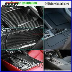 Carbon Fiber For C7 Corvette ZR1 Z06 14-19 Console Water Cup Holder Panel Cover