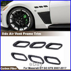 Carbon Fiber Front Side Fender Vents Cover Trim For Maserati GT GC GTS 2007-2017