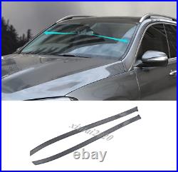 Carbon Fiber Front Windshield Glass Strip Cover Trim For Benz GLE W167 2020-2022