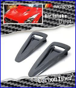 Carbon Fiber Hood Vent Insert Air Intake Ducts for Nissan GT-R GTR R35 CBA DBA