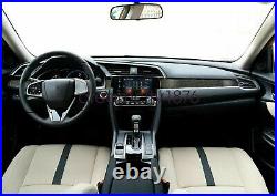 Carbon Fiber Interior Dashboard Console Trim Sticker For 2016-2021 Honda Civic