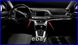 Carbon Fiber Look Central Console Dashboard Panel Trim For Hyundai Elantra 17-18