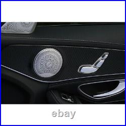 Carbon Fiber Look Door Panel Cover Trim For Benz C Class W205 GLC X253 2015-2021