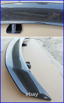 Carbon Fiber Look GT Style Car Rear Modified Wing Trunk Spoiler Sedan Universal