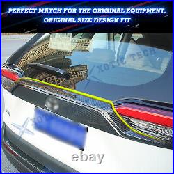 Carbon Fiber Look Rear Trunk Lid Upper Protector Cover For Toyota RAV4 2019-2022
