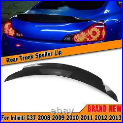 Carbon Fiber Look Rear Trunk Spoiler Lip For 2008-2013 INFINITI G37 Q60 2 DOOR