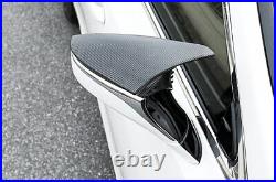 Carbon Fiber Ox Horn Rearview Mirror Cover Trim19-2021 For Lexus RC ES LS LC UX