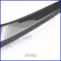 Carbon Fiber Pattern Rear Tailgate Trunk Upper Lip Molding Trim For RAV4 2019-22
