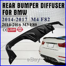 Carbon Fiber Rear Bumper Diffuser Lip Body kits Fit for BMW F80 M3 F82 M4 15-17
