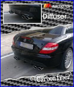 Carbon Fiber Rear Bumper Diffuser Quad fit for 05-08 Mercedes R171 SLK280 SLK350
