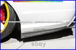 Carbon Fiber Rear Bumper Spoiler Splitters For BENZ W204 C350 C63 AMG 2007-2014