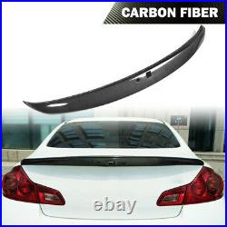 Carbon Fiber Rear Spoiler Trunk Wing Fit For Infiniti G25 G35 G37 Sedan 2006-15